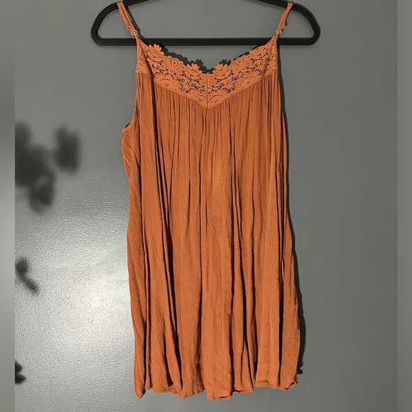 Forever 21 Stappy Burnt Orange Dress (Size: XL) - Picture 3 of 6